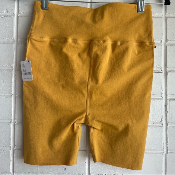 NEW Free People Movement Turmeric Mustard Yellow Blaze It Biker Short - Picture 6 of 10